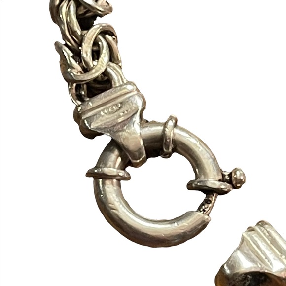 Sterling silver 925 Byzantine chainmail womens thick bracelet - Picture 13 of 13